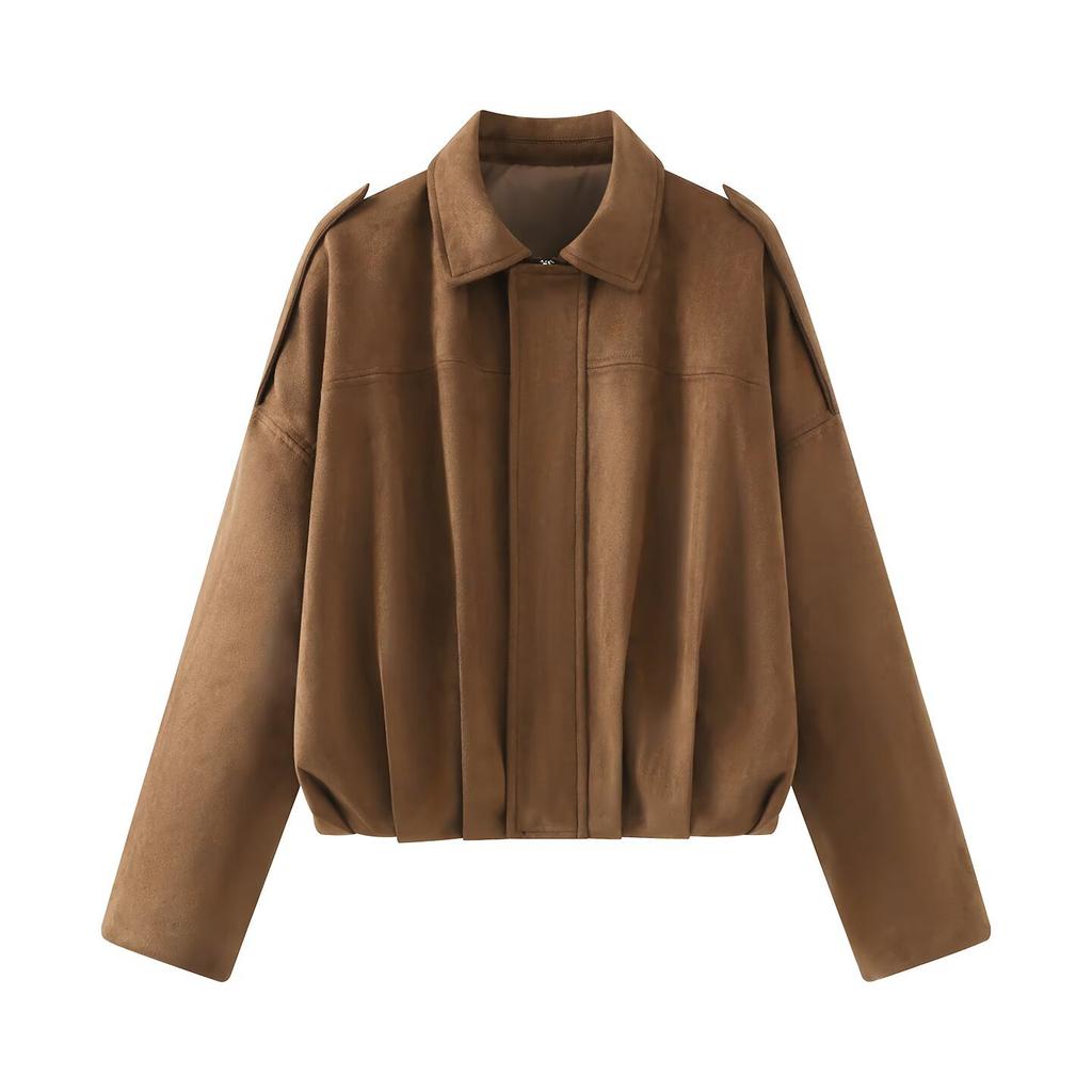 European and American Style, New Women's Clothing, Fashionable, Casual, Versatile, Imitation Deerskin Jacket