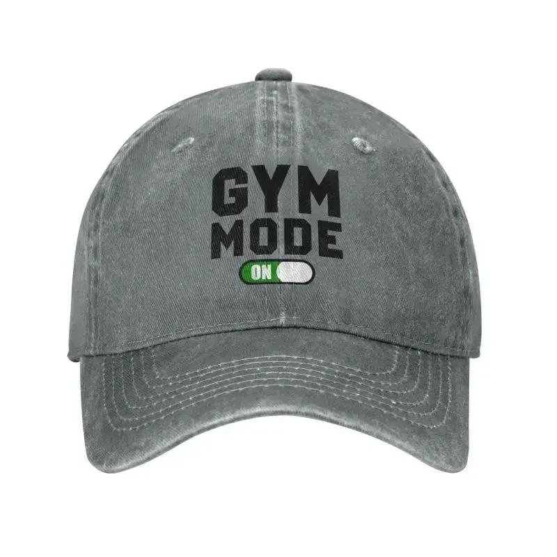 Custom Cool Cotton Sport Fitness Gym Mode On Baseball Cap Unisex WoUnisex Adjustable Adult Dad Hat Hip Hop
