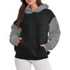 Kadın Bol Kesim Sweatshirtler Polar Kapüşonlular Uzun Kollu Kazak Kıyafetler Cepli