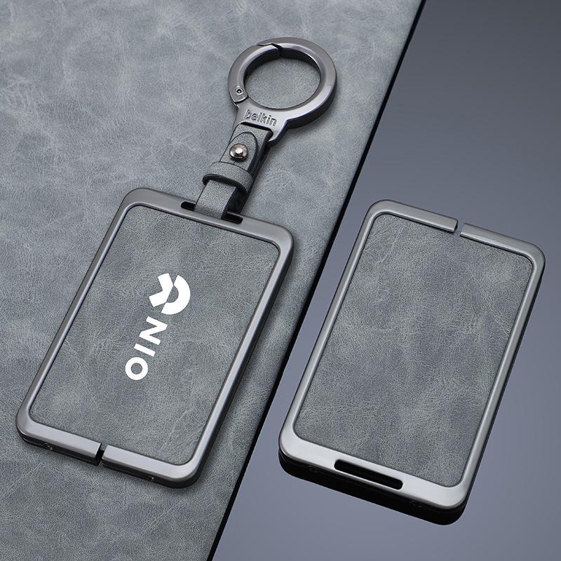 NIO Car Key Case: Compatible with ES6, ES8, EC6, EC7, ET5, ET7, ES7 Models. Stylish and Durable Buckle Design for Men.