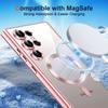 Coque pour Samsung Galaxy S26 Ultra, Protection Antichoc Contour Chromé Rose avec Cercle Magnétique