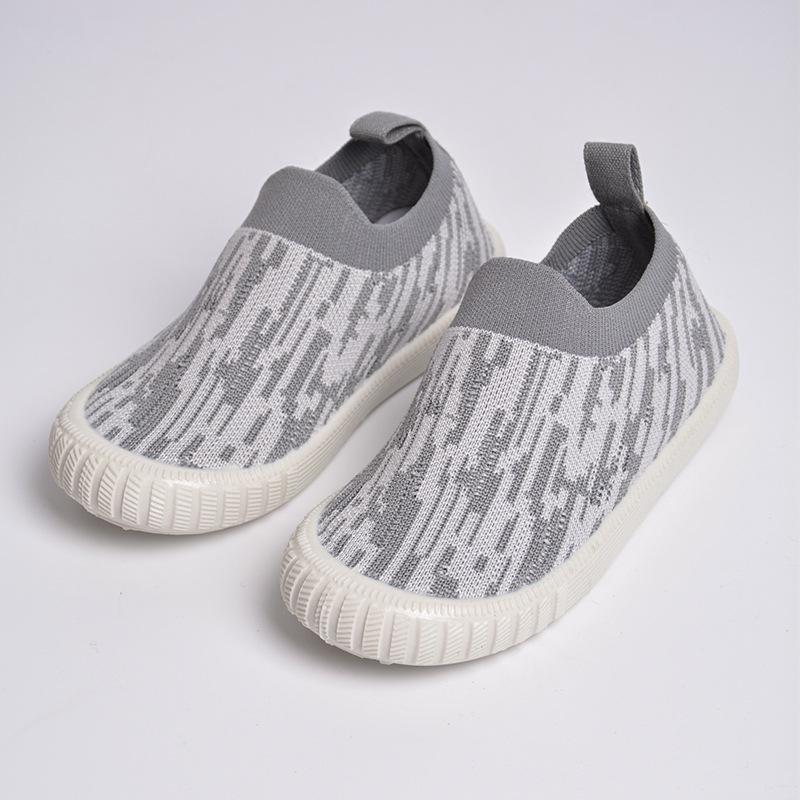 Spring/Summer Kids Flyknit Mesh Slip-on Shoes - Casual Unisex with Soft TPR Sole