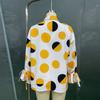 Women's Clothing 2025 Autumn Fashion Stylish Elegant Polka Dot Contrasting Color Long Sleeve Shirt Top