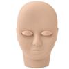 Lash Extension Practice Head with Removable Eyelids, 3D Realistic Facial Contour Mannequin for Eyelash Training, Soft Rubber Reusable Beauty Model,
