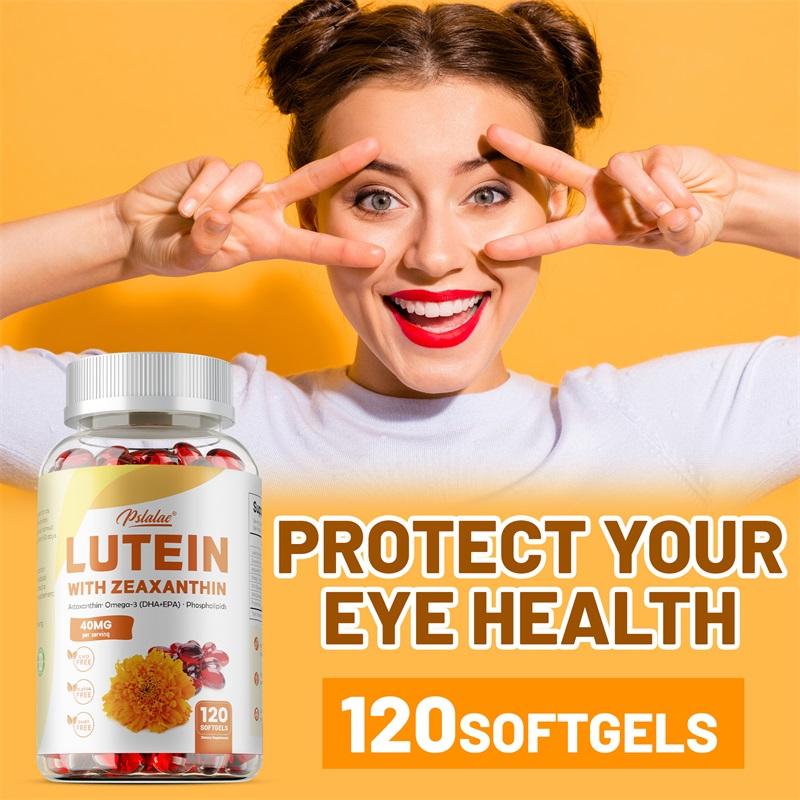 High-content Lutein and Zeaxanthin Soft Capsules, 40mg, Natural Plant Extract Nutrition, Suitable for Adults.