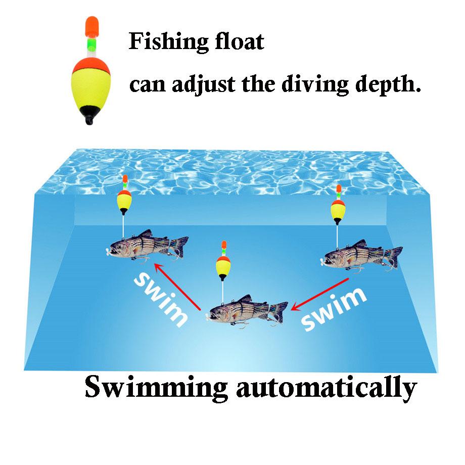 5.12inch Electric Fishing Lure USB Charging Bait 4Section Swimbait Crankbait  Pesca Tackle Vivid Fish