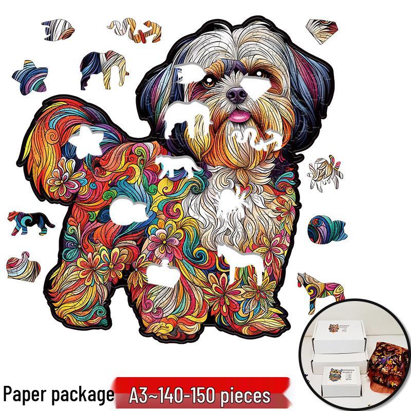 Irregular Animal Dog Penguin Wooden Puzzle in Stock