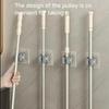 Mop Storage Storage Rack Bathroom Suction Hanging Pipe Traceless Mop Clip Broom Hanger Wall-Mounted Waterproof Mop Rack