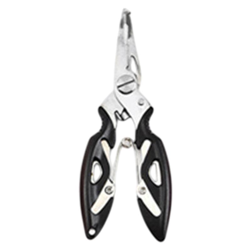 Fishing Plier Multitool Stainless Pliers Multifunctional Braided Fishing Line Cutter Split Rings Pliers with Safety Lock