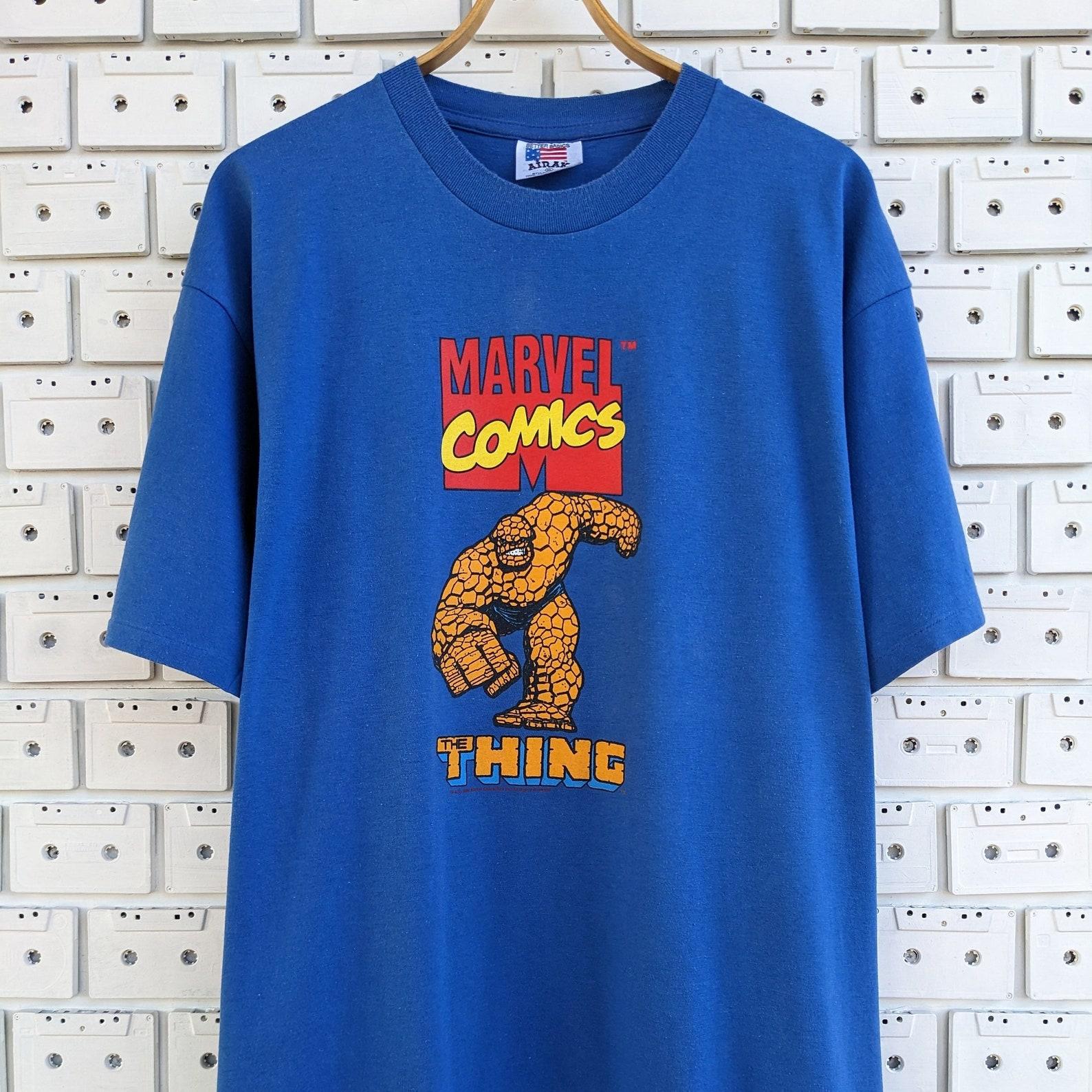 Vintage 1996 The Thing T shirt Superhero Print Marvel Comics Merch Tee Size XL L
