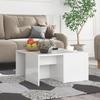  Coffee Tables, 4 Pcs, White, Gloss, 33x33x33 Cm
