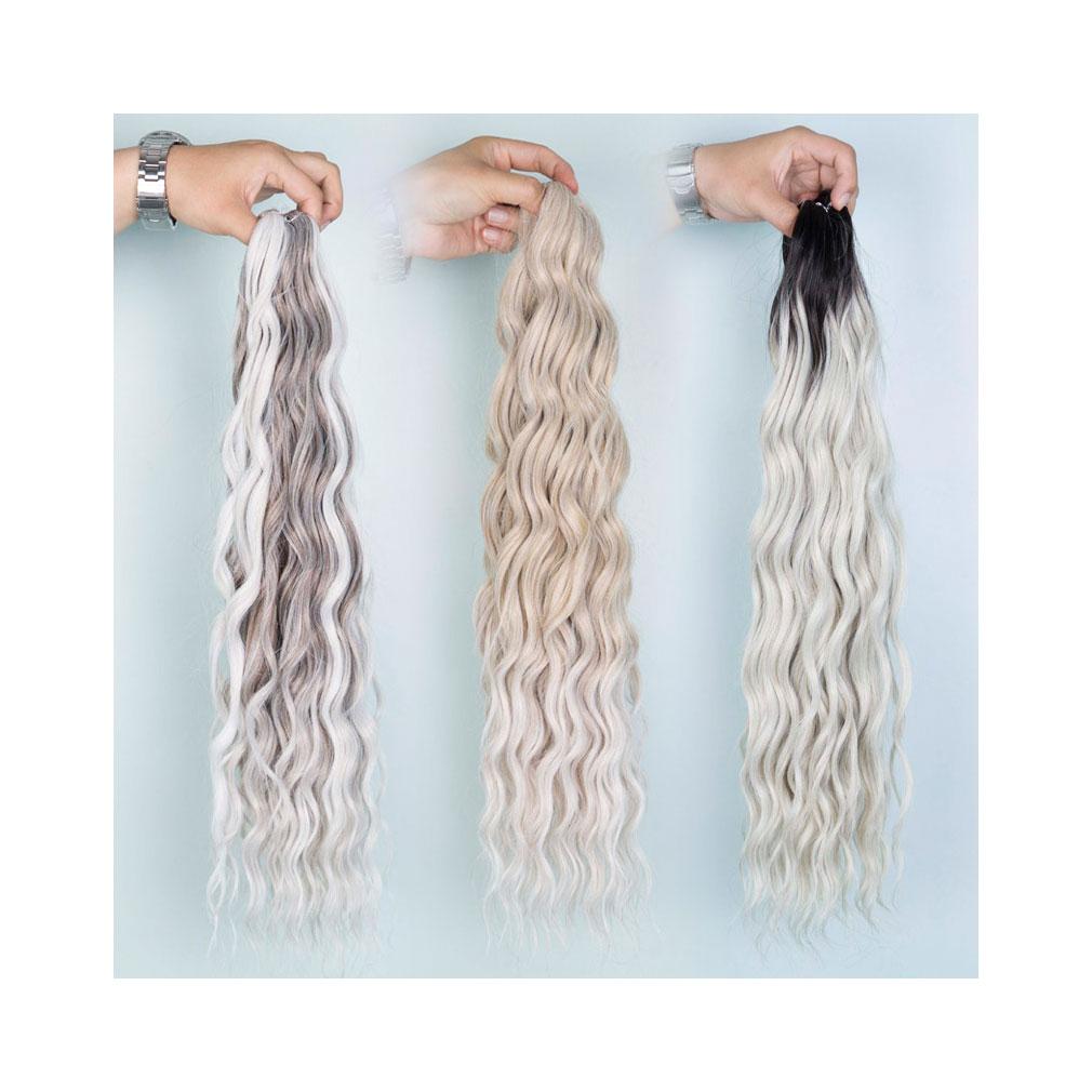Rebecca Factory Anna Soft Single Weft High Temperature Resistant Premium Fiber 24-inch Dyed Curl Crochet Hair Extension