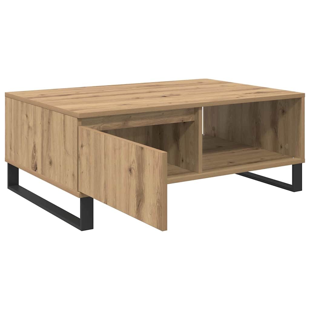 Artisan Oak Coffee Table 90 X 60 X 35 Cm Wood Based Material