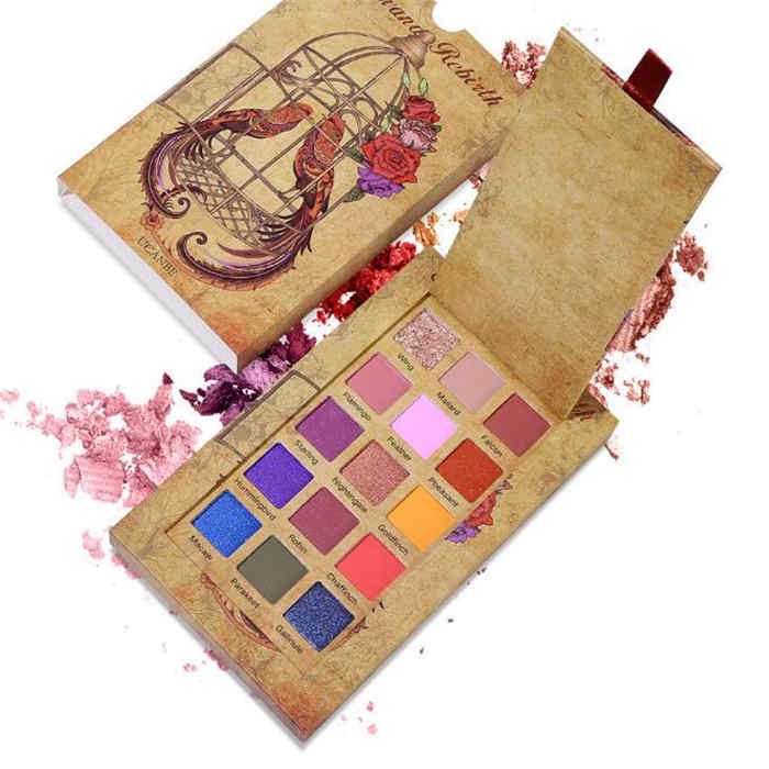Nirvana Rebirth 15 Colors Metallic Shimmer Eyeshadow Makeup Palette Glitter Matte Eye Shadow Pallete