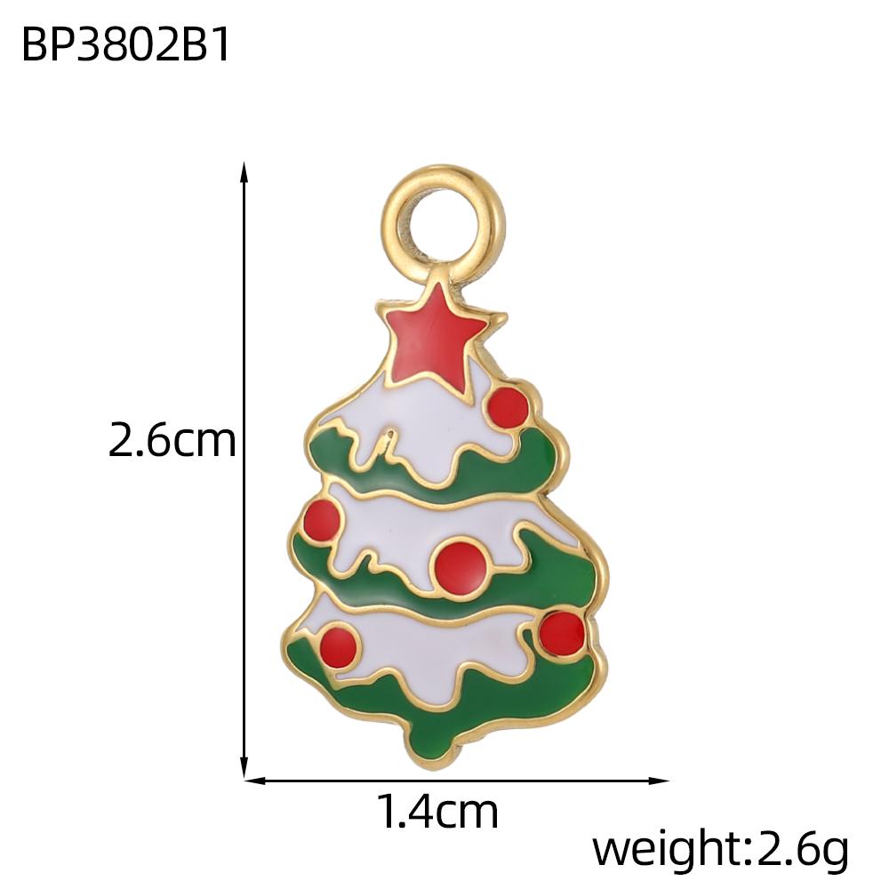 CARLIDANA Enamel Christmas Trees Santa Claus Snowman Charms DIY for Earrings Bracelets Pendants Making DIY Jewelry Accessories