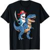 Hai Reiten Dinosaurier T-Rex Pirat Lustige Geschenke Für Jungen Kinder T-Shirt