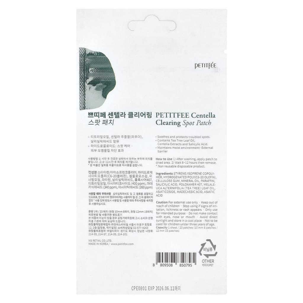 Centella Clearing Spot Patches, 23 Pieces