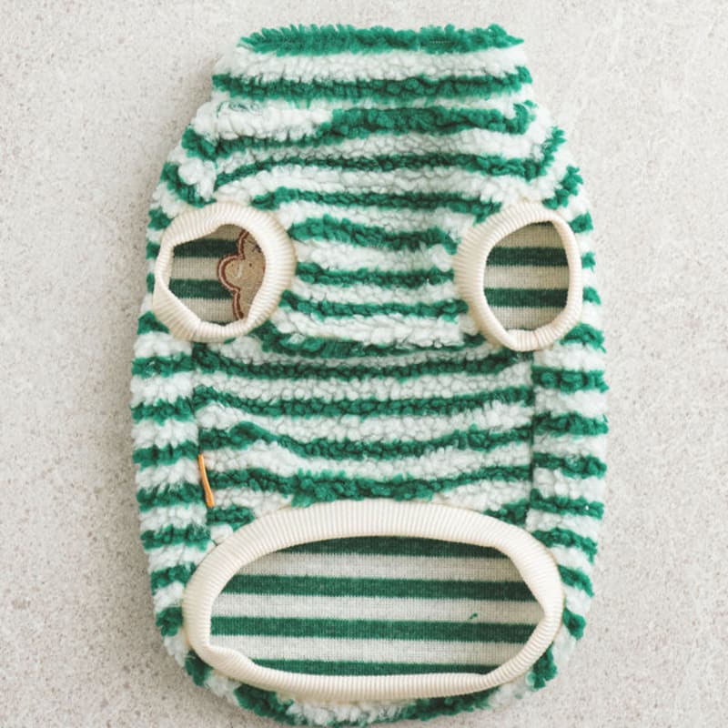 [Domácí mazlíček] Bublinková pruhovaná vesta, velikost L, zelená