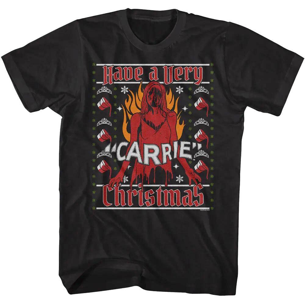 Carrie Have a Scary Christmas Men T Shirt S