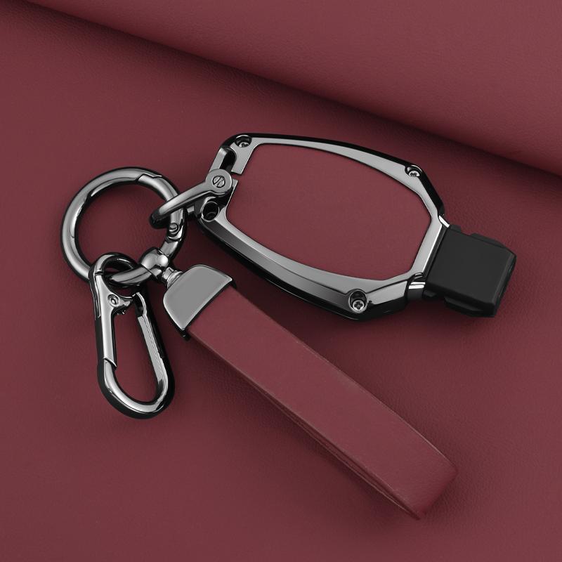 2 3 Button Zinc Alloy Leather Car Key Cover, For Mercedes-Benz A B C E R Class Gls Gla Glk Glc Cls Cla W204 W205 W212 W463 W176