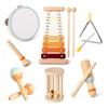 Btuty Orff Wooden Percussion Instrument Set, Fun Interactive Games for Developing Hand-Eye Coordination, Birthday Gift, Includes Tambourine, 8-Tone Xy