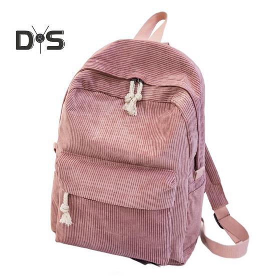 Plecak ze sztruksu w jednolitym kolorze, antykradzieżowy plecak treningowy z regulowanymi paskami, o dużej pojemności, unisex, tornister szkolny na podróże, kemping, do pracy, na siłownię