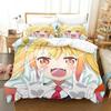 3D Miss Kobayashi's Dragon Maid Bedding Set Duvet Cover Bed Set Quilt Cover Pillowcase Comforter King Queen Size Boys Adult