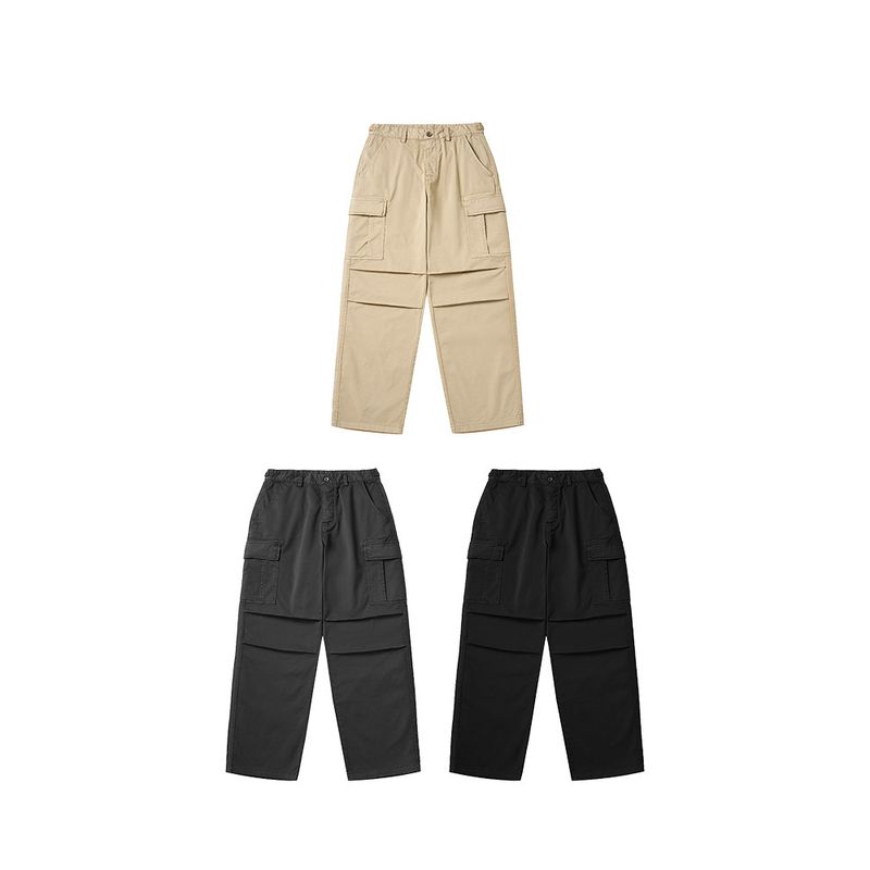 American Street Style Multi-Pocket Pleated Wide-Leg Cargo Pants for Men, 2025 Autumn New Trendy Brand Retro Loose Cargo Pants