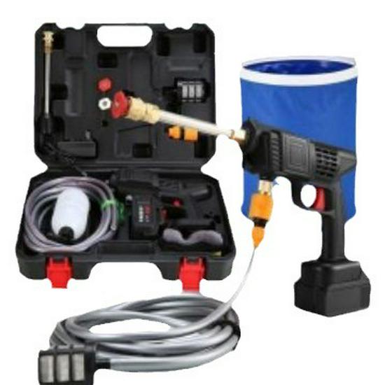 Cordless High-Pressure Adjustable Car Wash & Garden Watering Gun with Lithium Battery.