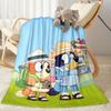 Bluey Friends Adventure Blanket Soft Warm Cozy Perfect for Sofa Office Livingroom Four Seasons Universal Modern Gifts For Family Or Friends