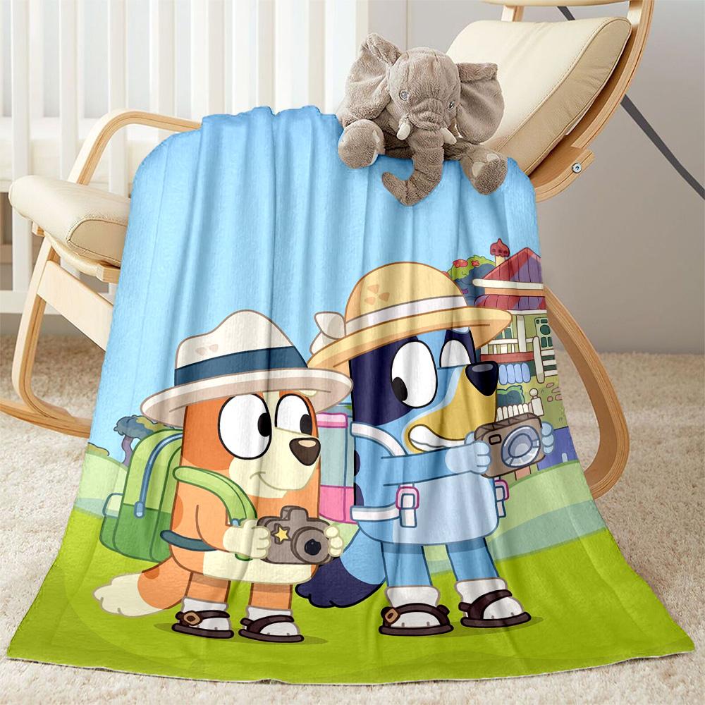 Bluey Friends Adventure Blanket Soft Warm Cozy Perfect for Sofa Office Livingroom Four Seasons Universal Modern Gifts For Family Or Friends