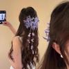 Lily Flower Hair Clip Plastic Flower Hair Claw For Women Girls Sweet Versatile Shark Clip Exquisite Hair Accessories