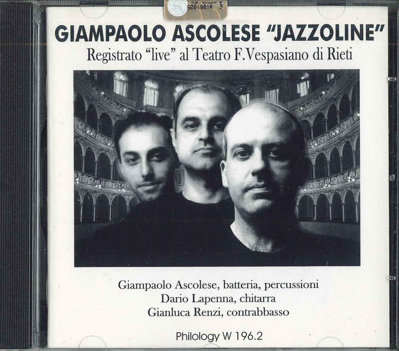 

CD GIAMPAOLO ASCOLESE Jazzoline W1962 PHILOLOGY 2001 Italy Jazz Used