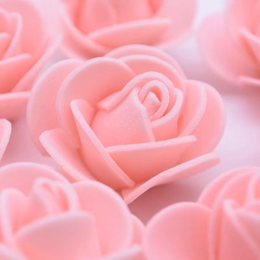 3cm Künstliche Blumen Handgefertigte Blumenmaterialien Schaumstoff Rosenköpfe Valentinstagsrose