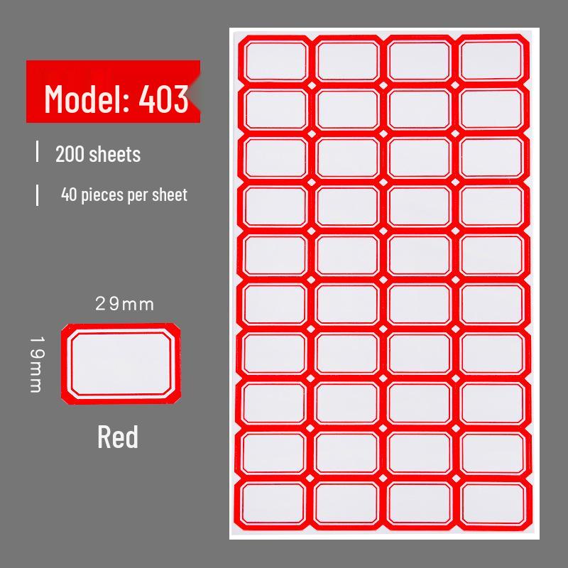 Self-Adhesive Label & Name Stickers for School & Warehouse Classification
