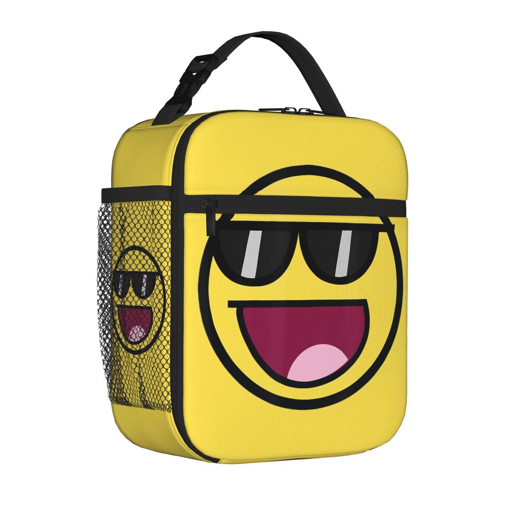 Epic Face Meme Y2K Cool Tote Thermal Cooler Bag Funny Reusable Insulated Lunch Bags Unique Design Food Box For Work