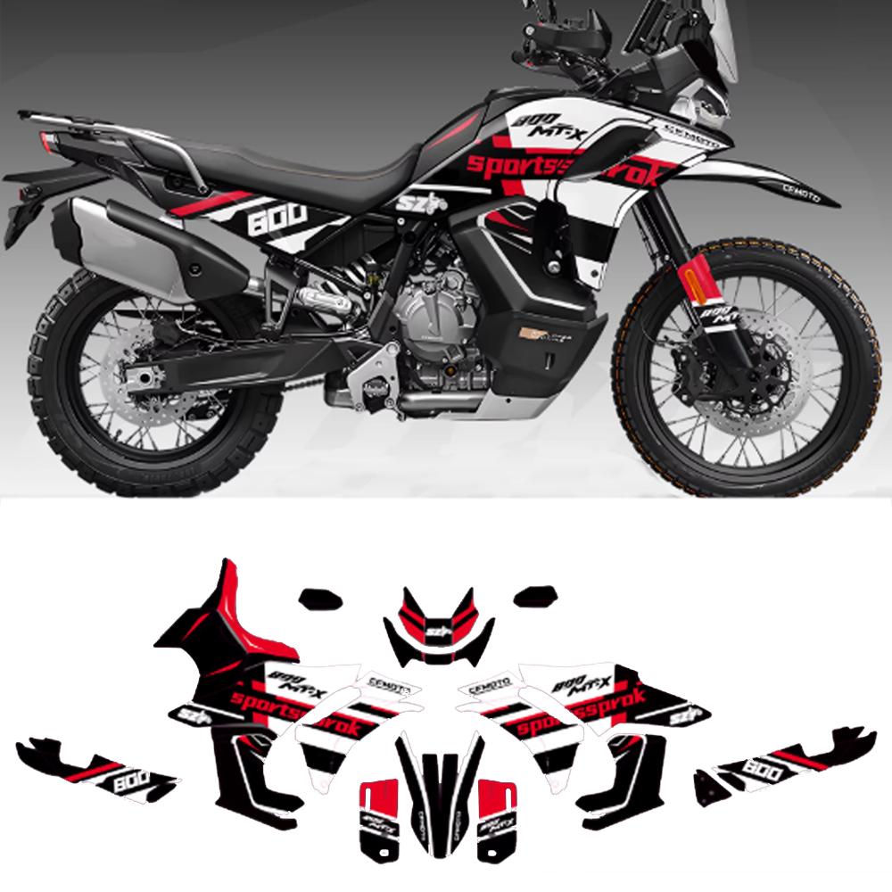 New Motorcycle Sticker Graphics Protection Kit For CFMOTO 800MT-X 800 MT X Full Paint Pattern Decorative Stickers Decals 800 MTX