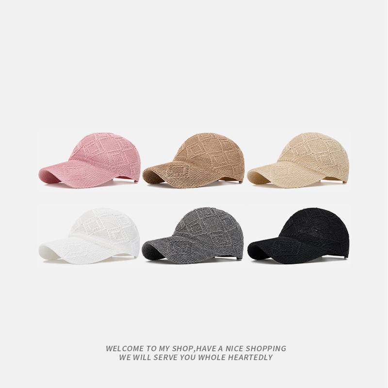 Hollow Baseball Cap Women's Breathable Cap Outdoor Sunscreen Sun Hat