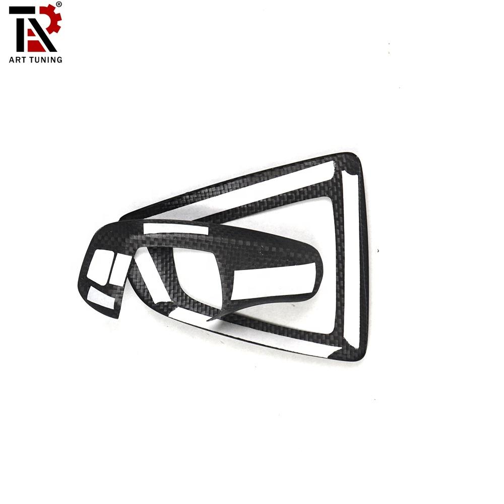 Carbon Fiber Gear Shift Knob Gear Panel Frame Cover for BMW F30 RHD