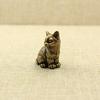 Retro Cat Figurines Small Copper Cat Statue Decoration Animal Model Figure Toy for Home Room Desk Decor