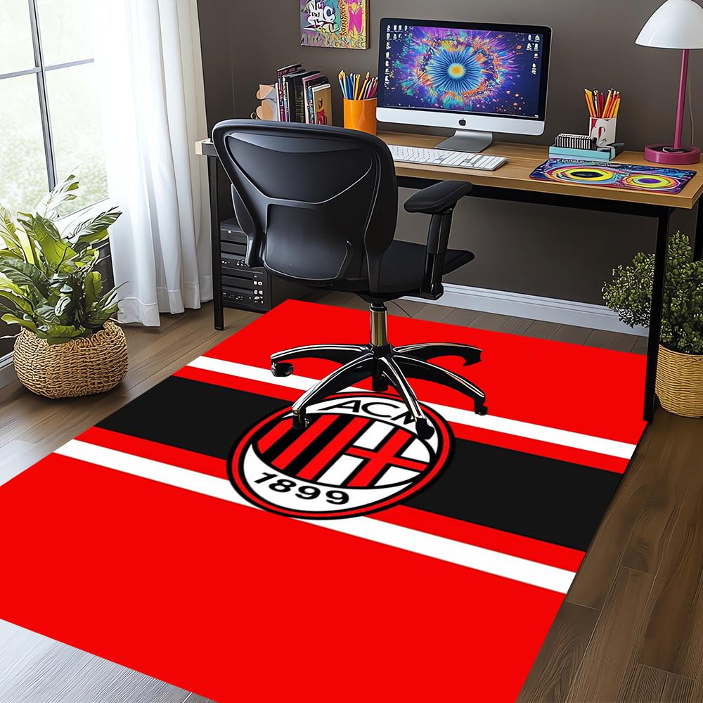 AC Milan Printed Carpet,Rug,for Office Chair Living Room Bedroom Kitchen Room Decor Gifts.