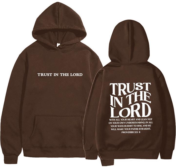 Nová produktová řada Nápis TRUST Pánská a dámská trendy top mikina s kapucí