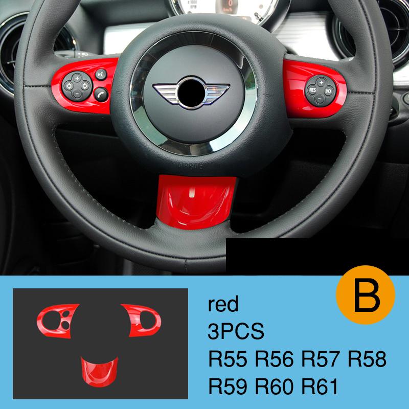 Car Steering Wheel Panel Multimedia Button Decorative Cover For BMW MINI Cooper JCW R55 R56 R57 R58 R59 R60 R61 Car Accessories