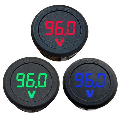 LED-Digitalanzeige, kreisförmiges Zweidraht-Voltmeter, Gleichstrom, 5–100 V Gleichstrom, digitales Voltmeter