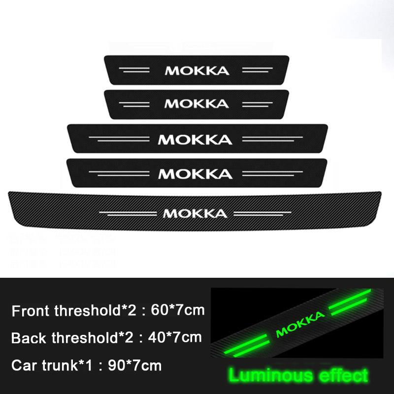 Luminous Car Sill Waterproof Strip Tape Door Threshold Stickers for Opel Mokka Logo Insignia Zafira Corsa Meriva Crossland X