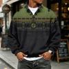 Men's Casual Flannel 1/4 Zip Long Sleeve Sweatshirt for Everyday Wear