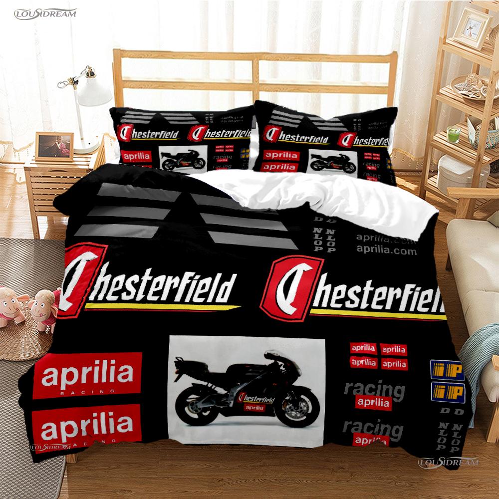 

A-Aprilia Moto Racing All Season Duvet Cover Comforter Bedding Sets Soft Quilt Cover And Pillowcases Single/Double/Queen/King EU Single(135*200cm)3pcs