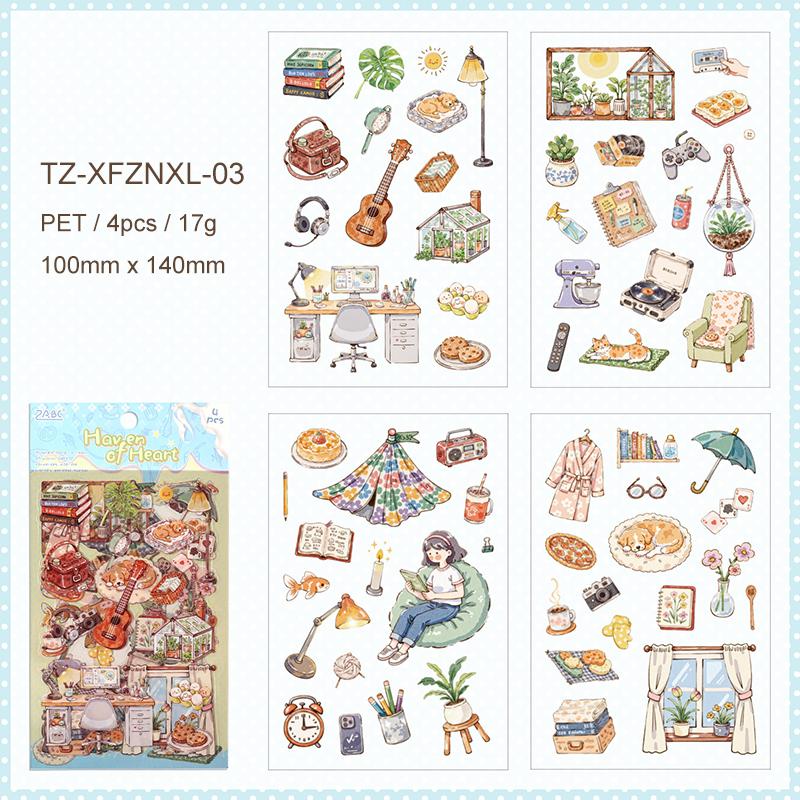 JIANWU Guide To Happiness Series Vintage Plant Flower Picnic Landscape Material Collage PET Sticker Creative Journal Stationery