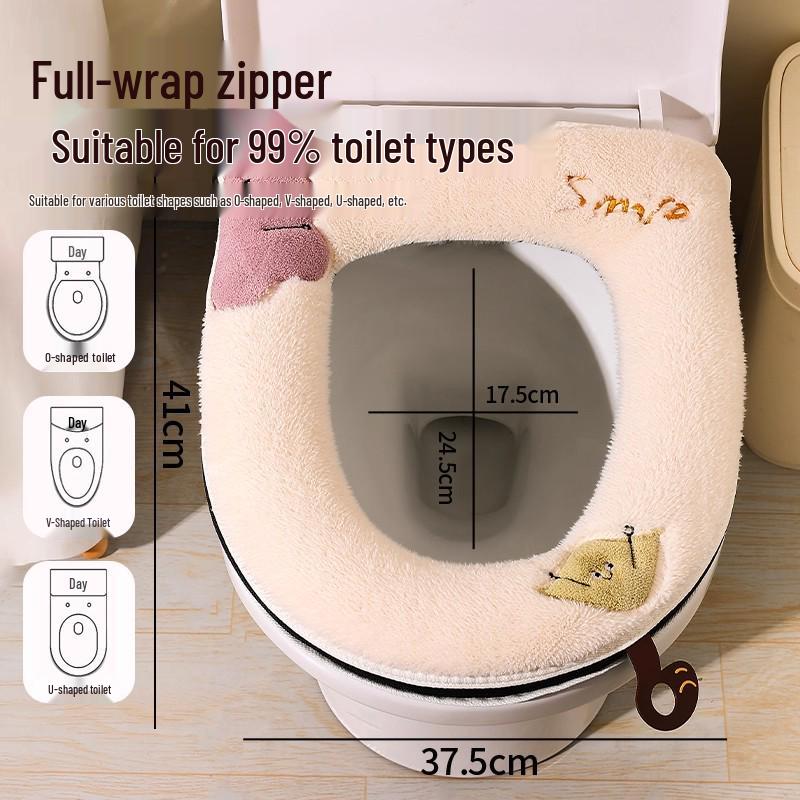 New Arrival: Plush Toilet Seat Cushion for All Seasons - Winter Thickened Universal Fit