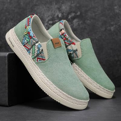 Férfi Vászon Cipők Retro Fekete Laposok Alkalmi Lábbeli Tornacipők Tavaszi Divat Légáteresztő Csúszásmentes Tenis Masculino Zapatillas Hombre